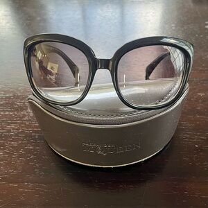 ALEXANDER MCQUEEN SUNGLASSES AMQ 4190/S BLACK  SJH-N3 AUTHENTIC with a case